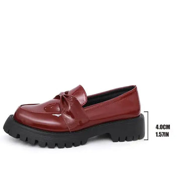 Xajzpa Cross Women's Shoes Round Toe Bow-Knot Patent Leather Ballet Flats Loafers With Fur Casual Female Sneakers Butterfly New Big Siz